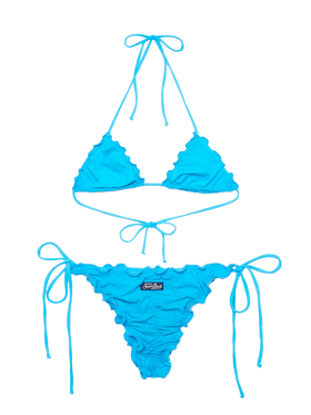 Classic traingle bikini Sagittarius Miami with starfish embossed pattern - MC2 Saint Barth