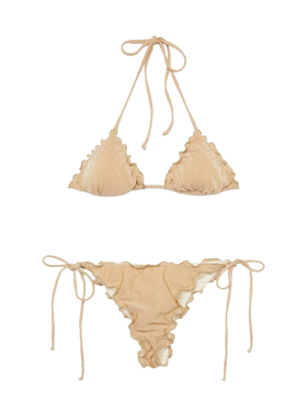 Classic triangle bikini Sagittarius Miami in gold lurex - MC2 Saint Barth