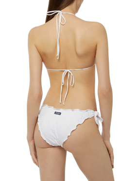 Classic triangle bikini Sagittarius Moon in white Sangallo lace - MC2 Saint Barth