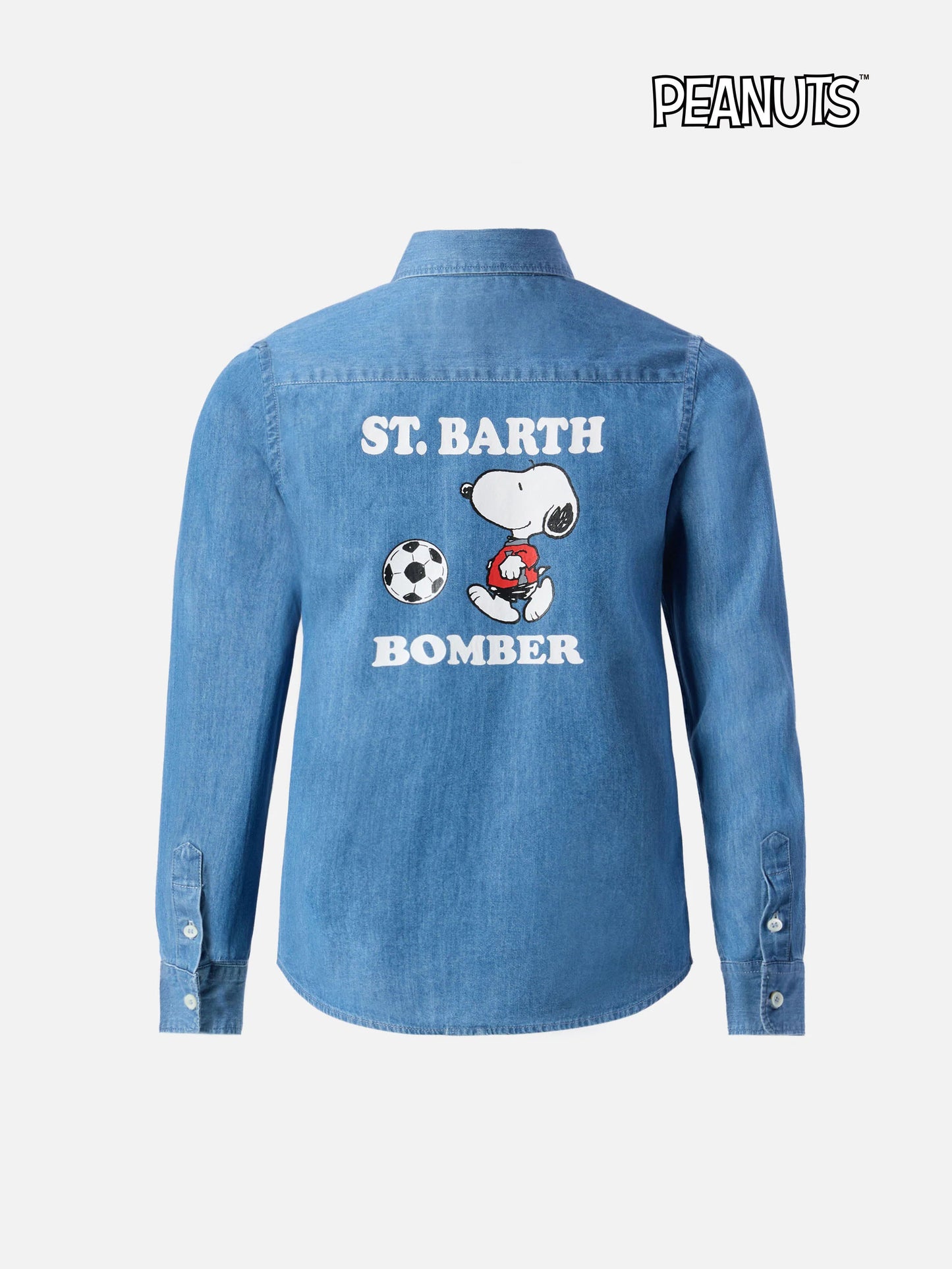 Seefeld Jr Chambray-Hemd mit Snoopy-Print