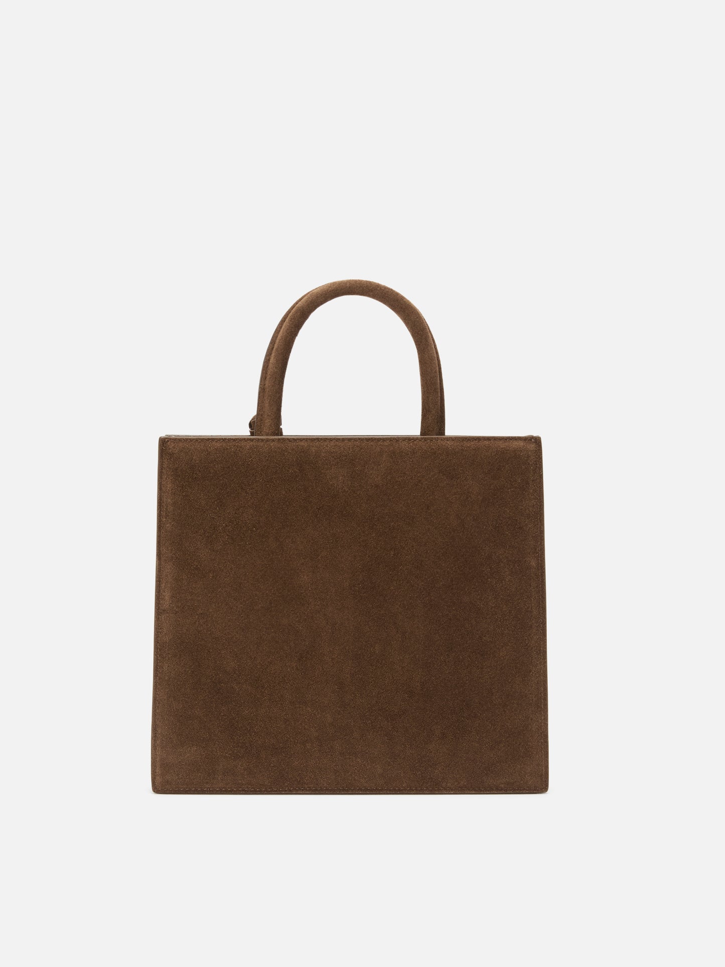 Borsa a mano Shop Bag Midi in pelle scamosciata marrone
