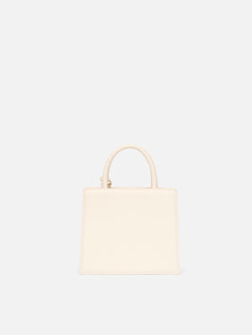 Shop Bag Mini in off-white leather
