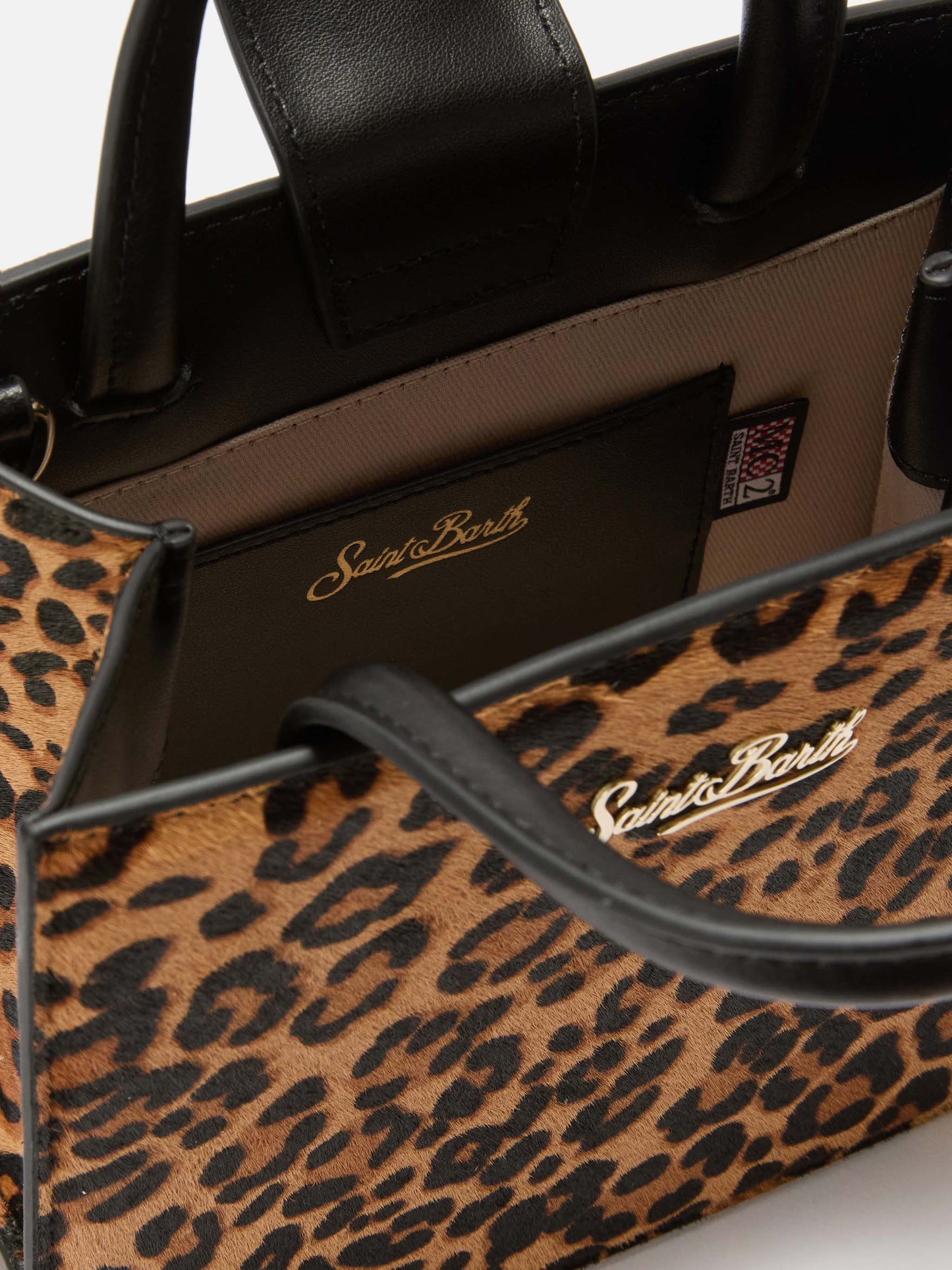 Shop Bag Mini in pony hair with animalier print