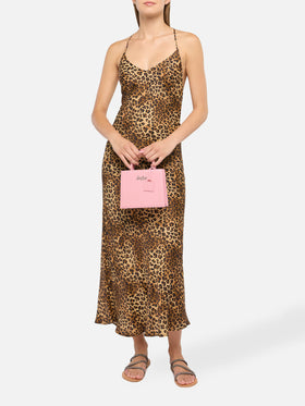 Shop Bag Mini in pelle rosa pastello