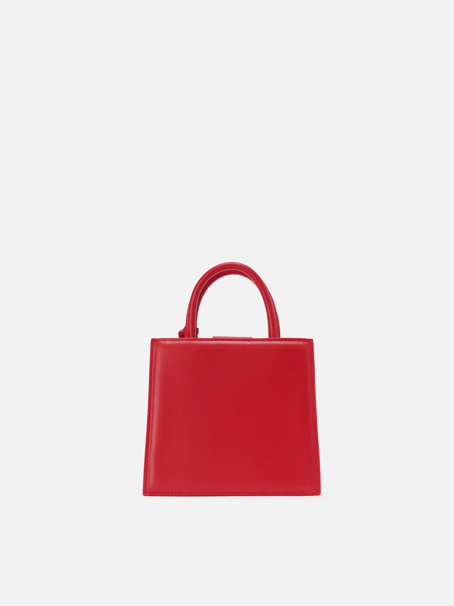 Borsa a mano Shop Bag Mini in pelle rossa