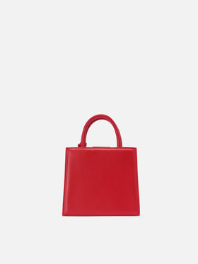 Borsa a mano Shop Bag Mini in pelle rossa