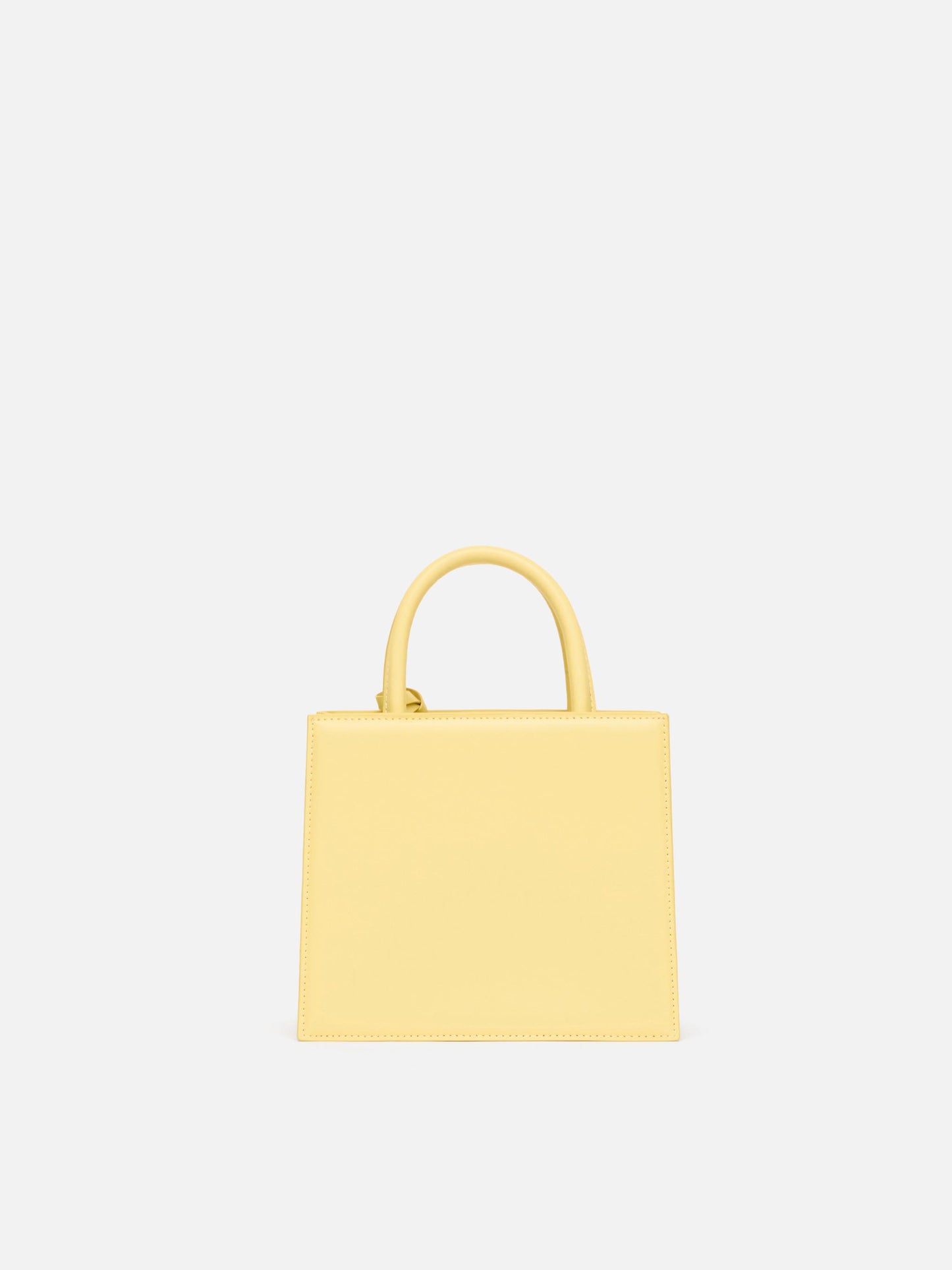 Shop Bag Mini in pelle giallo burro