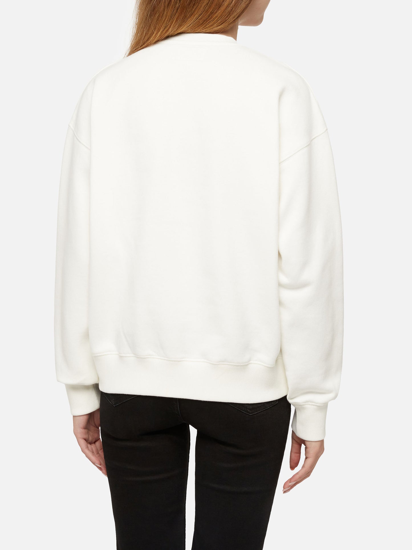Woman fleeced cotton sweatshirt Stardust with ginger cane patches - MC2 Saint Barth