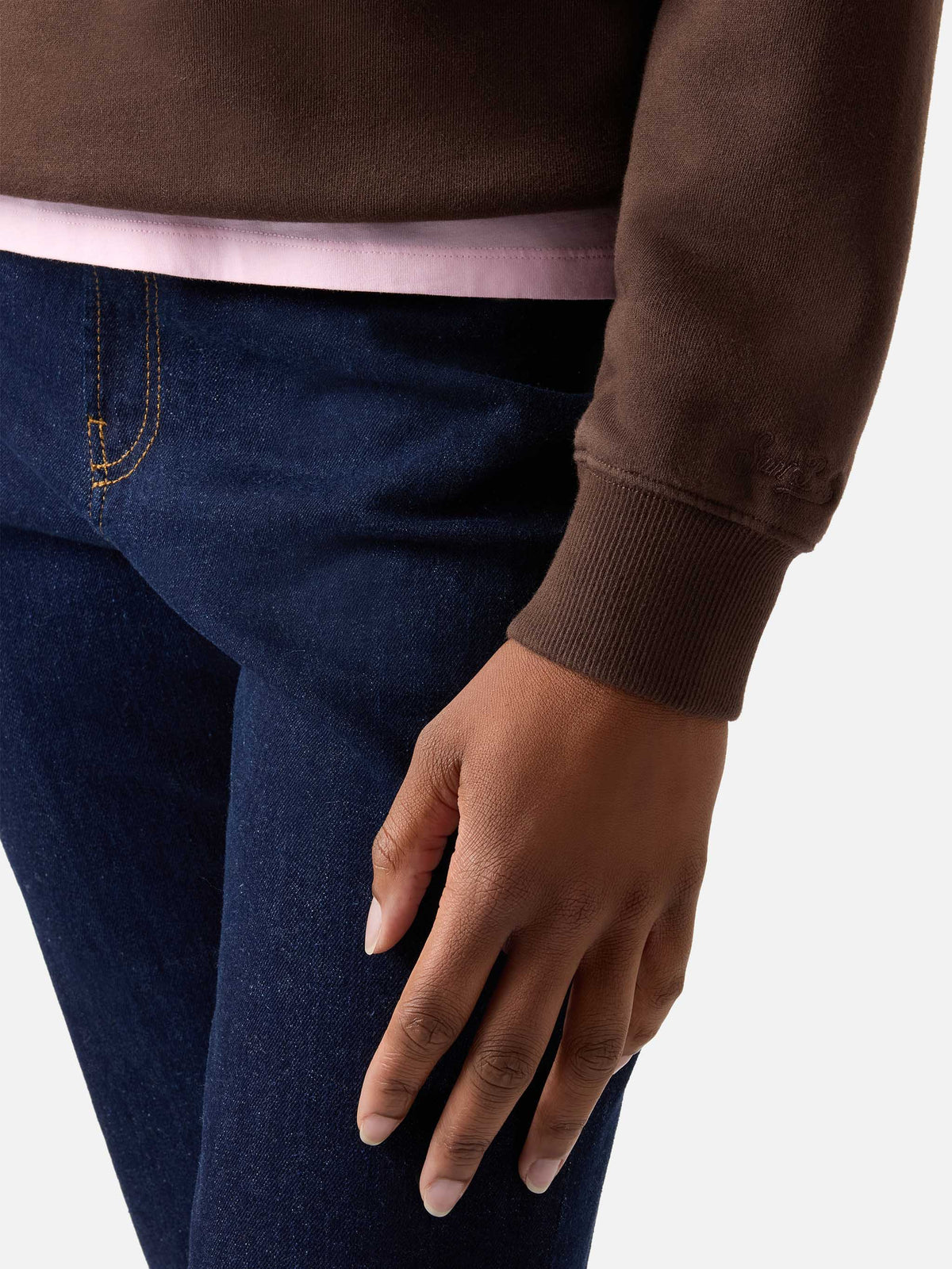 Sudadera Brown Stardust con estampado Time Is Gold