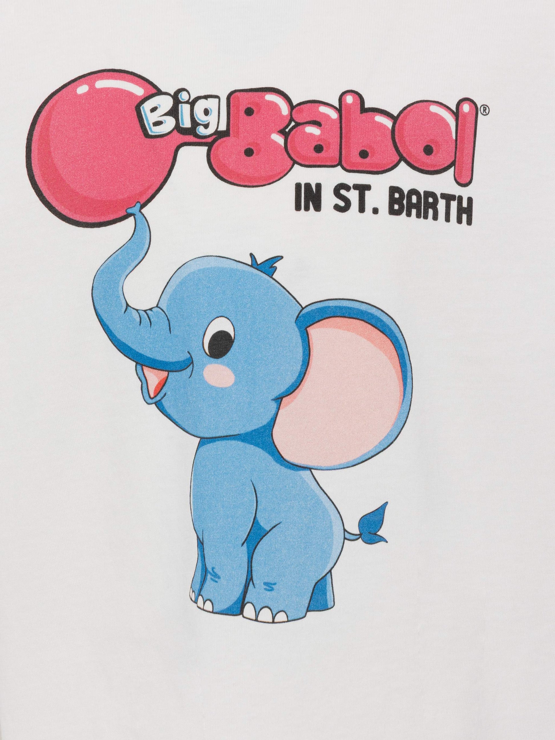 Cotton t-shirt with Big Babol elephant print | BIG BABOL SPECIAL EDITION - MC2 Saint Barth