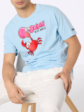Man t-shirt with Big Babol crab placed print and embroidery | BIG BABOL SPECIAL EDITION - MC2 Saint Barth