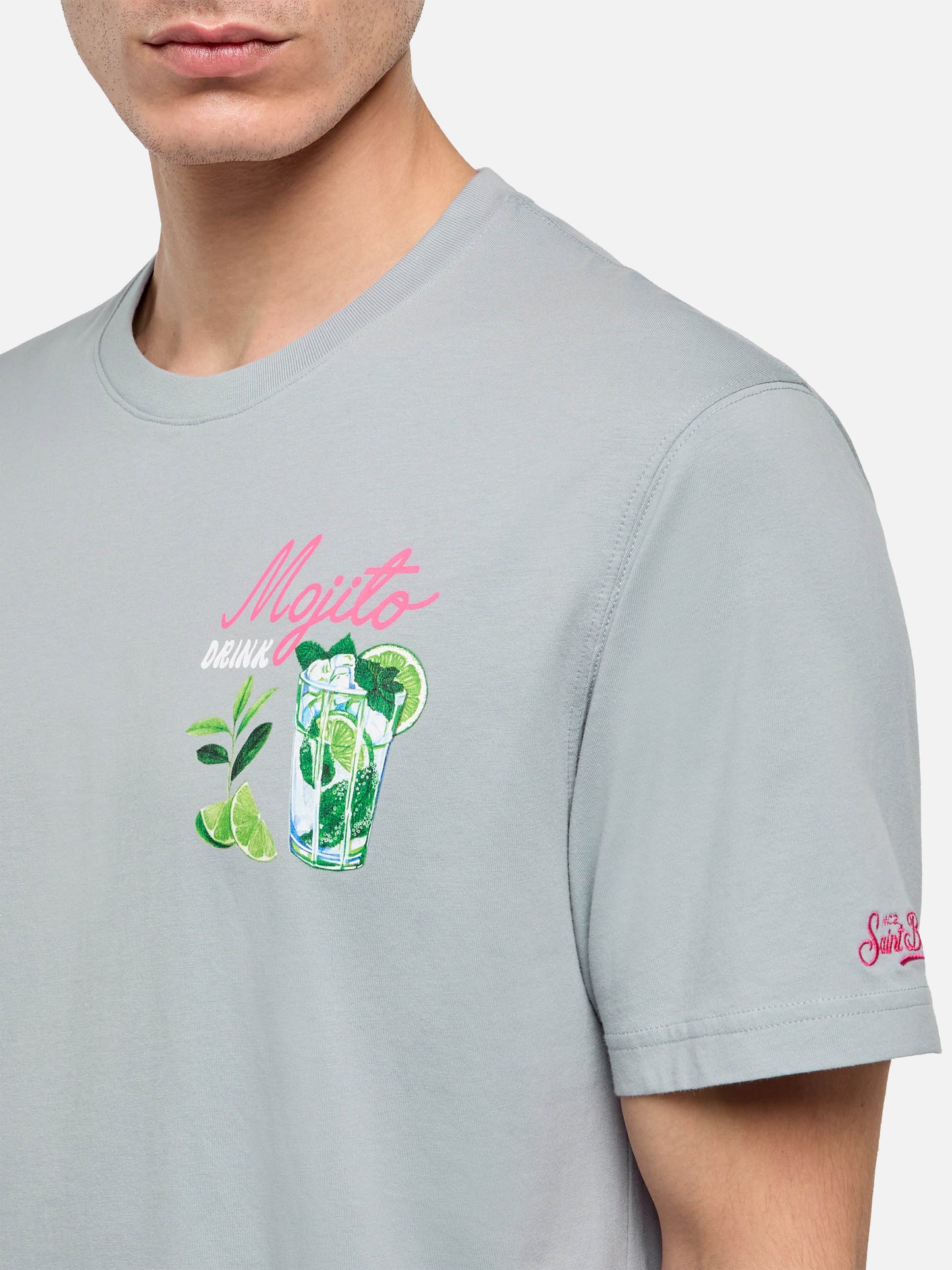 Cotton T-shirt with mojito print - MC2 Saint Barth