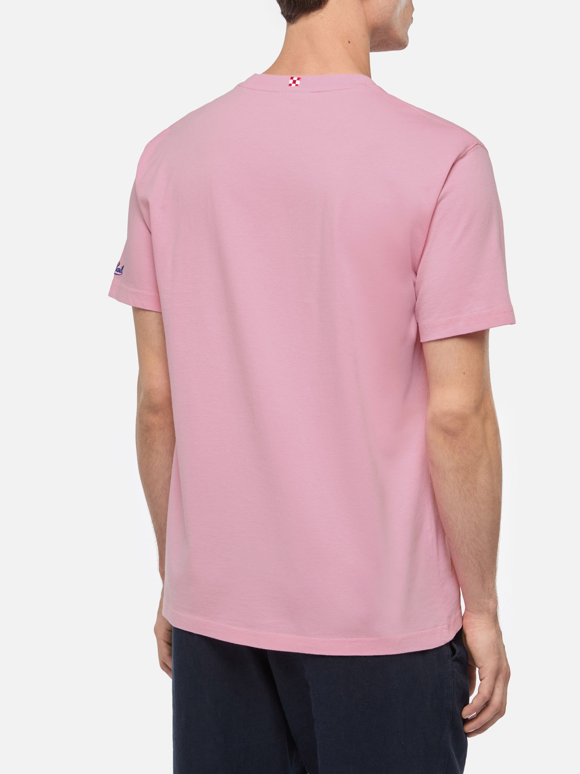 Organic cotton T-shirt with Spritz social club embroidery | APEROL SPECIAL EDITION - MC2 Saint Barth