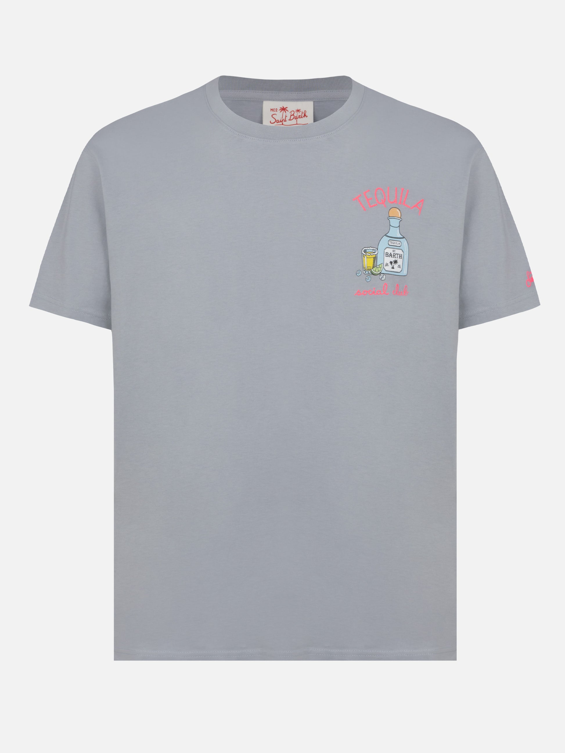 Cotton T-shirt with tequila social club embroidery - MC2 Saint Barth