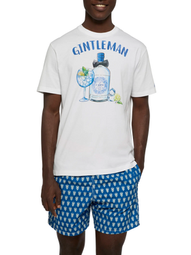 Cotton T-shirt with Gintleman print - MC2 Saint Barth