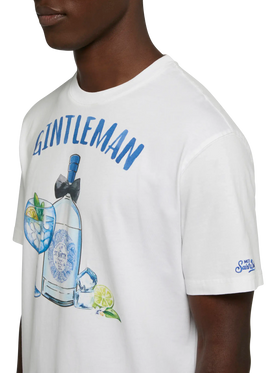 Cotton T-shirt with Gintleman print - MC2 Saint Barth
