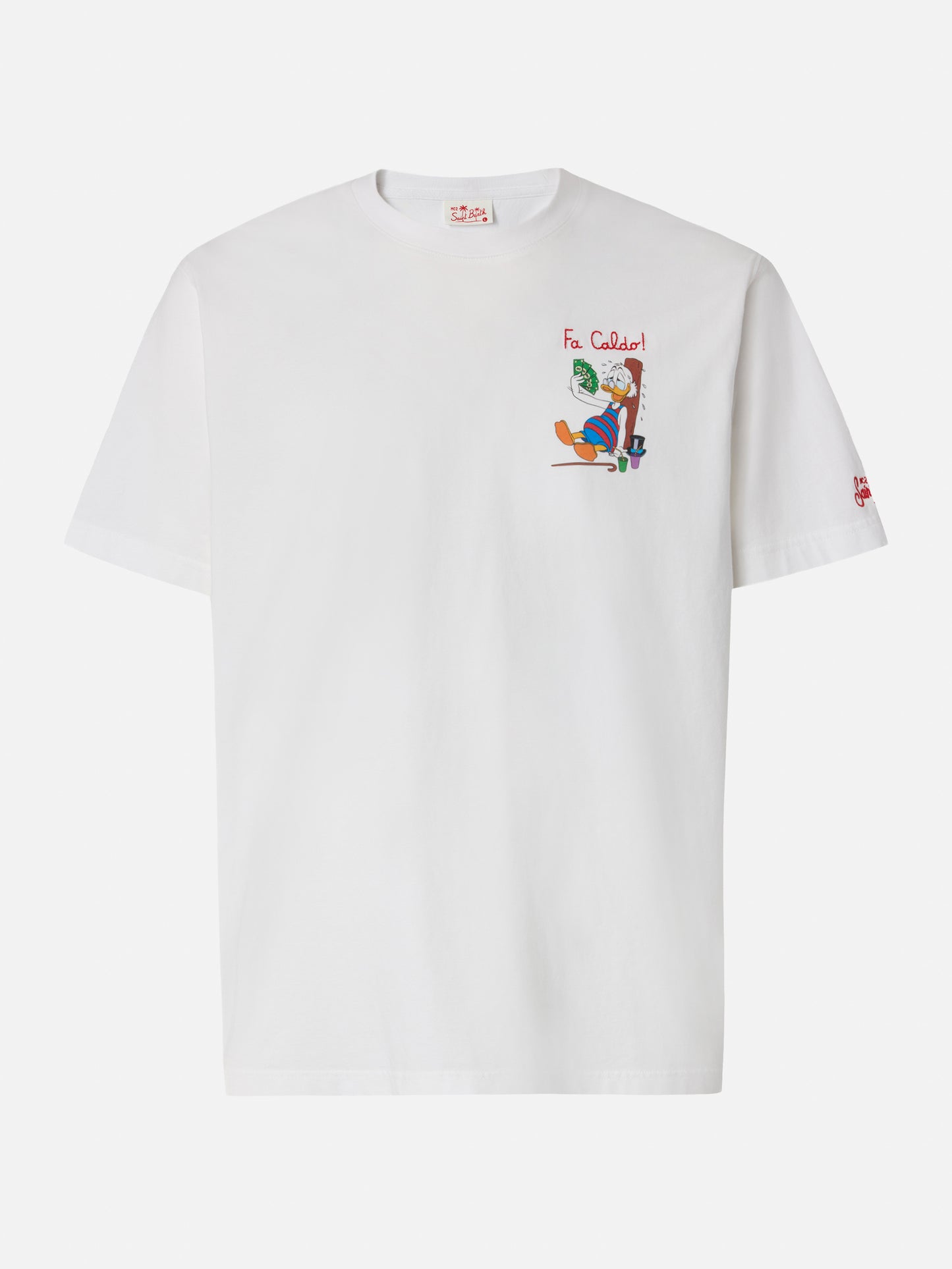 T-shirt Man stampa Scrooge con ricamo Fa caldo | Special Edition
