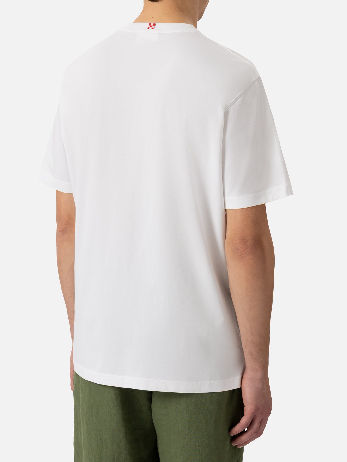 T-shirt Man in cotone con stampa Après Sun in St. Barth