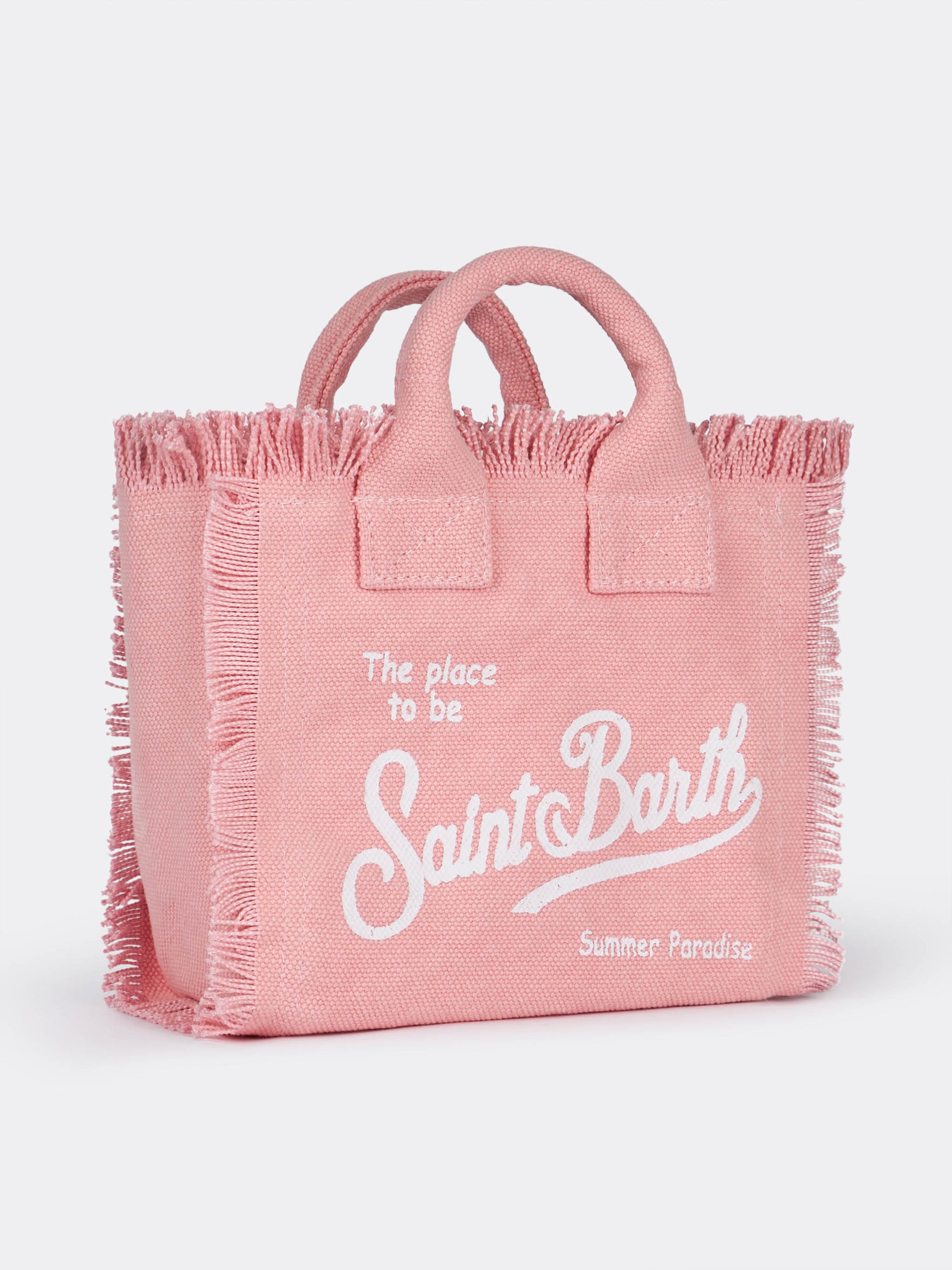 Pink cotton canvas Mini Vanity bag - MC2 Saint Barth