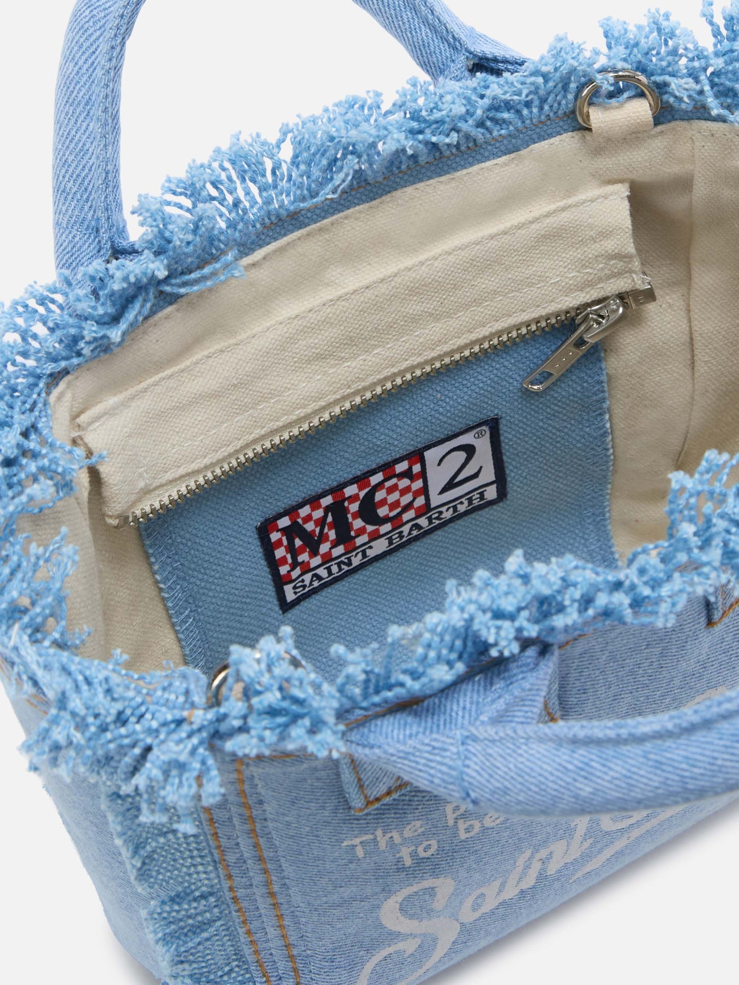 Light wash denim Vanity mini bag