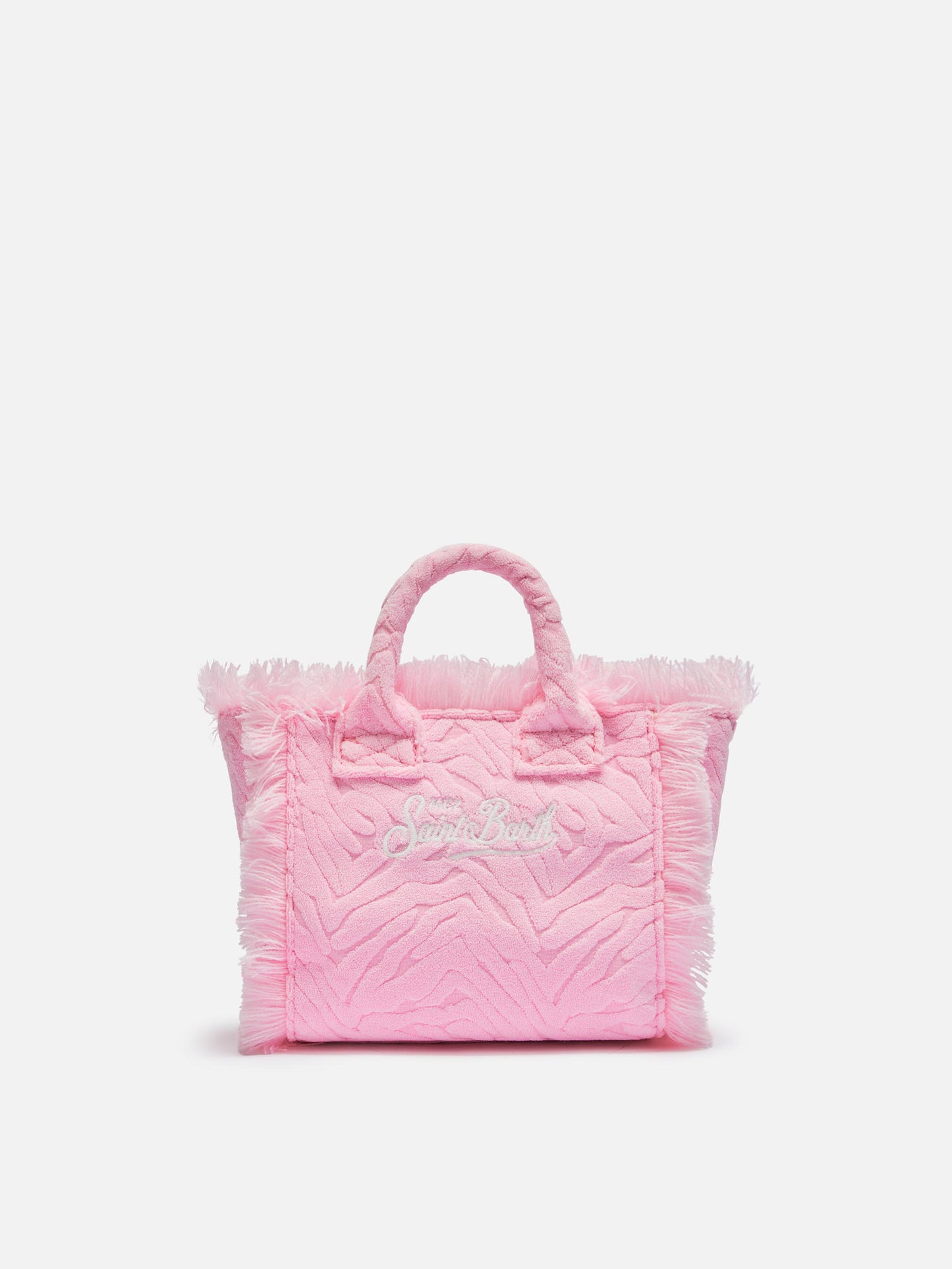 Pink zebra embossed Mini Vanity Sponge Bag - MC2 Saint Barth