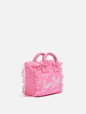 Mini Vanity pink Linen bag - MC2 Saint Barth