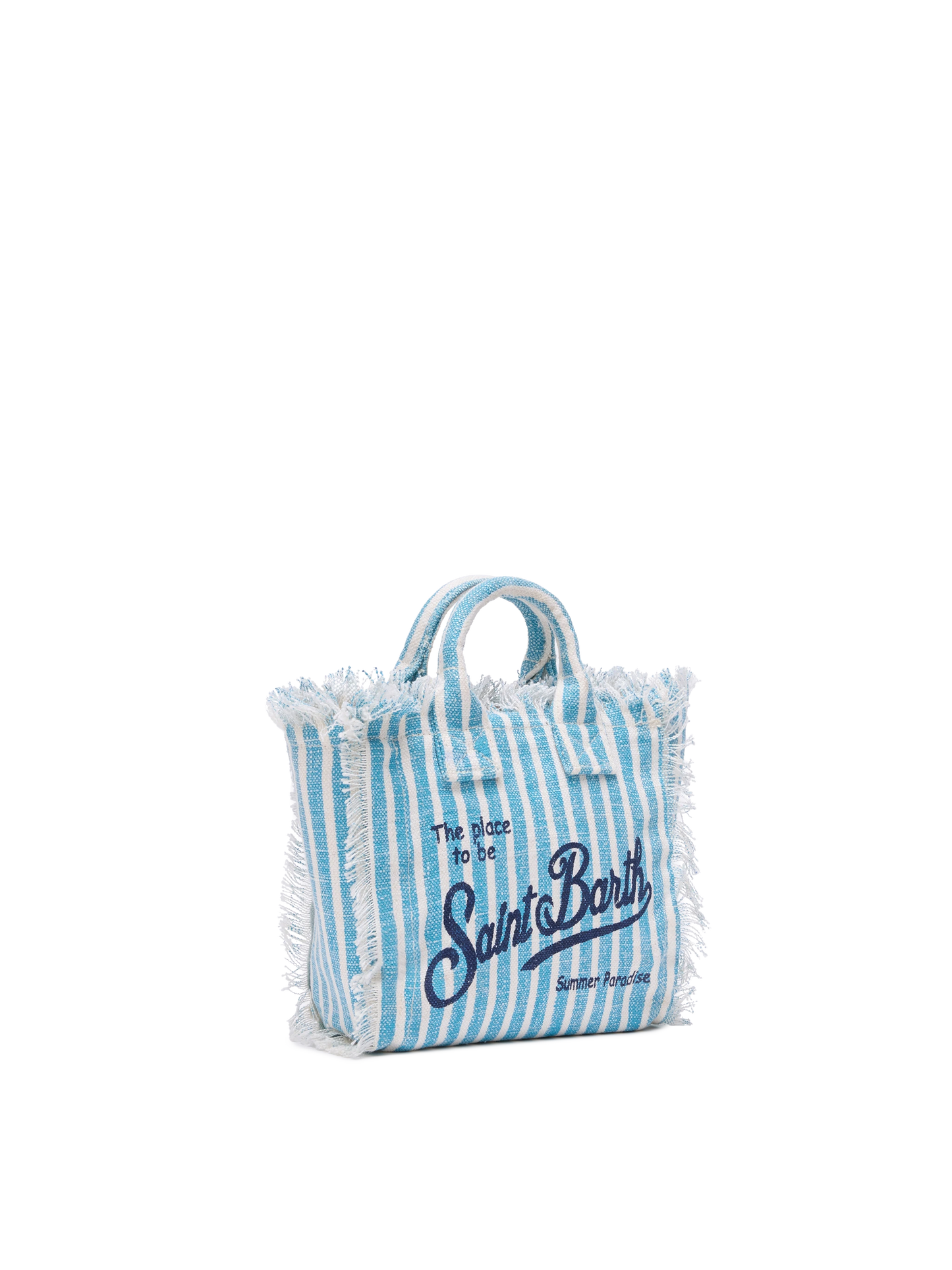 Mini Vanity Linen bag with striped print - MC2 Saint Barth