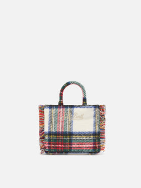 Vanity Mini Wool Handbag in tartan wool blend