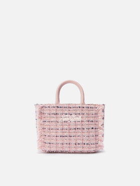 Borsa a mano Vanity Mini Tweed rosa