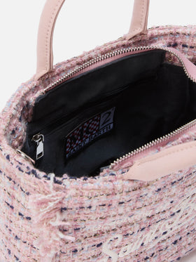 Borsa a mano Vanity Mini Tweed rosa