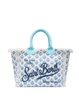 Cotton canvas Vanity tote bag with flower print - MC2 Saint Barth