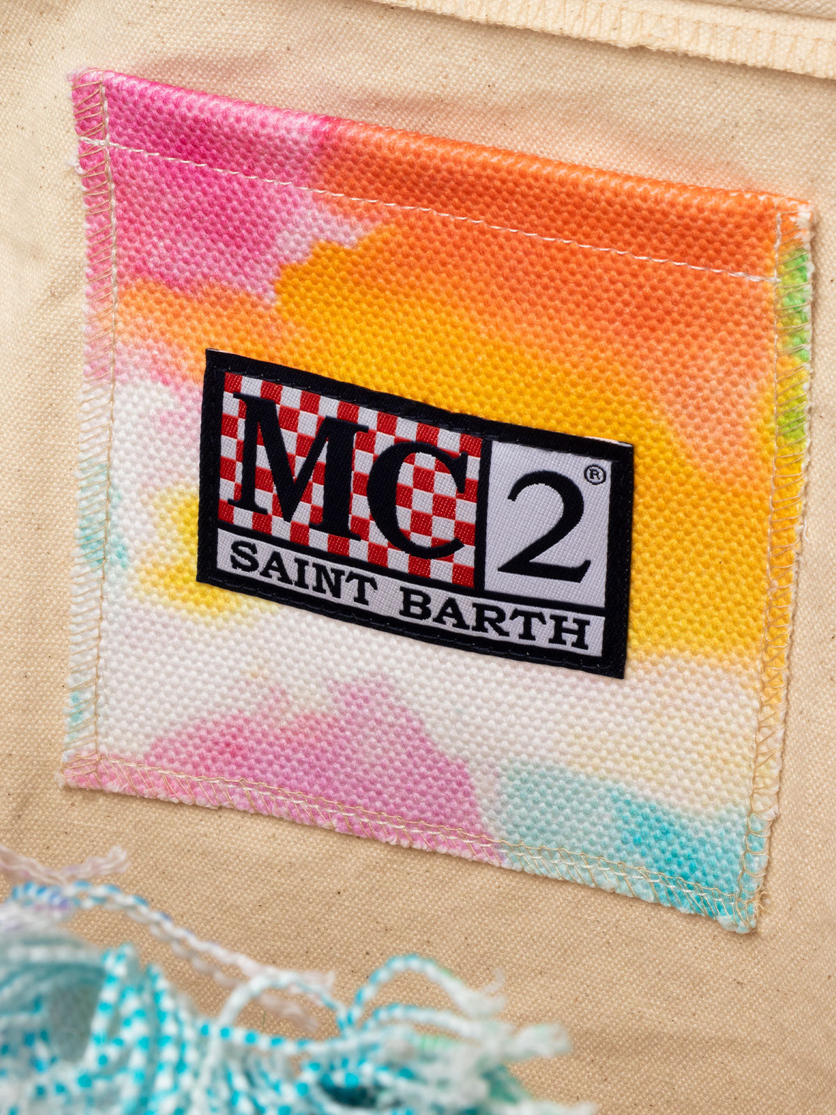 Cotton canvas Vanity tote bag with watercolor print