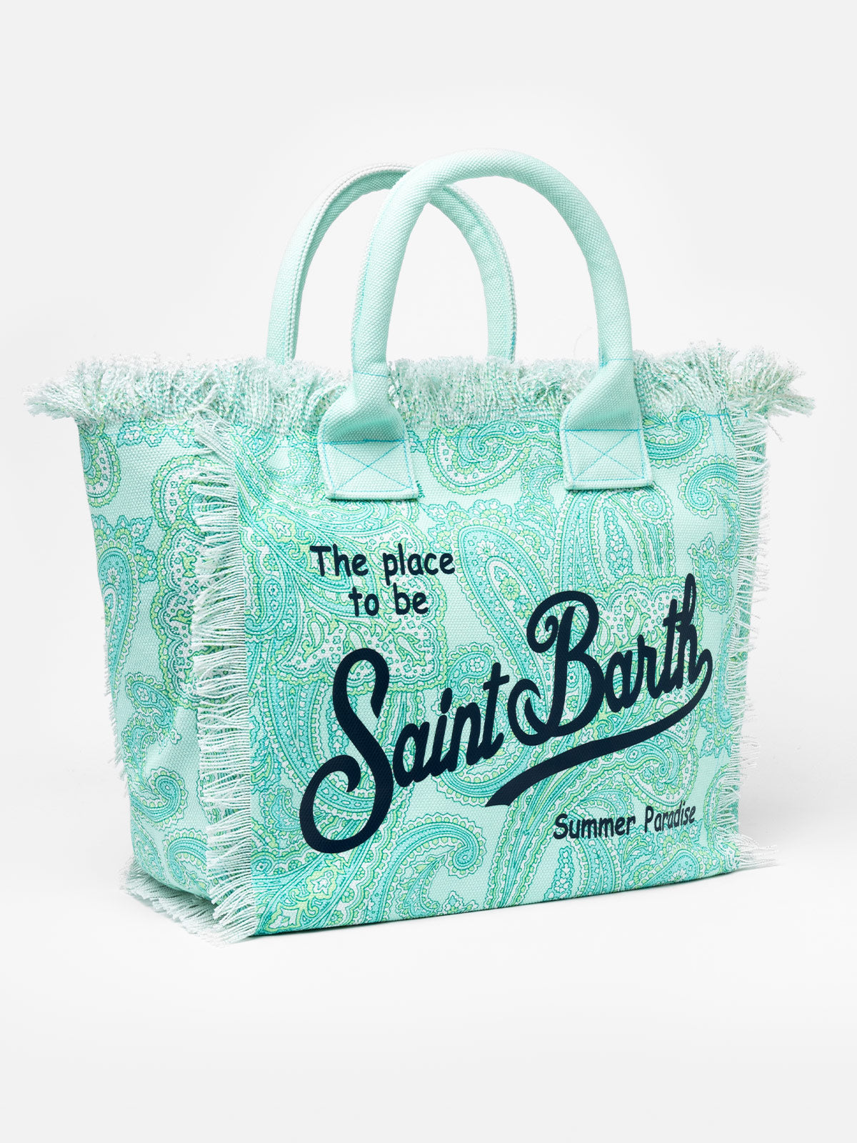 Vanity-Einkaufstasche aus Baumwollcanvas mit Paisley-Print