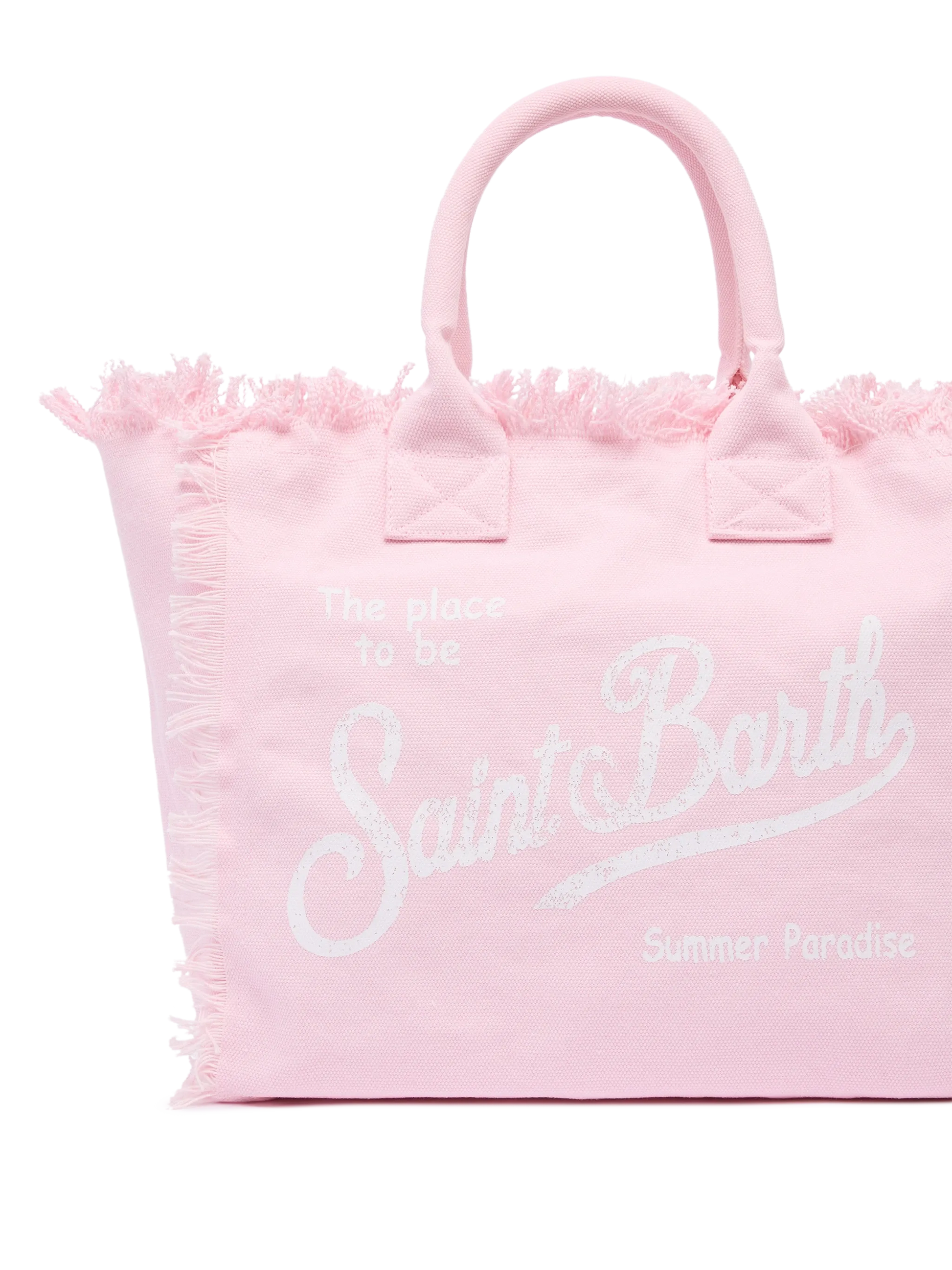 Pink cotton canvas Vanity tote bag - MC2 Saint Barth
