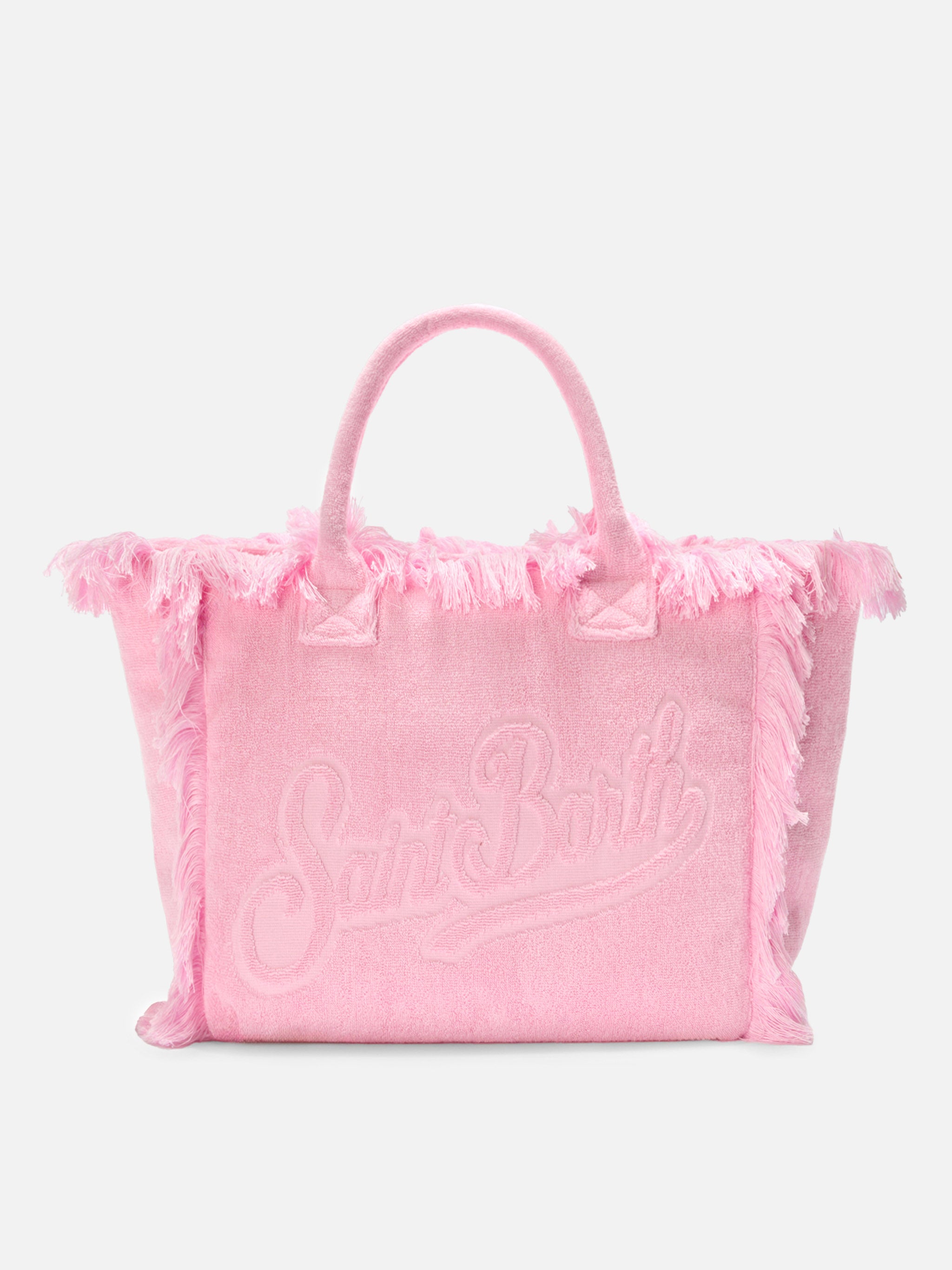 Pink solid color terry effect Vanity regular bag – MC2 Saint Barth