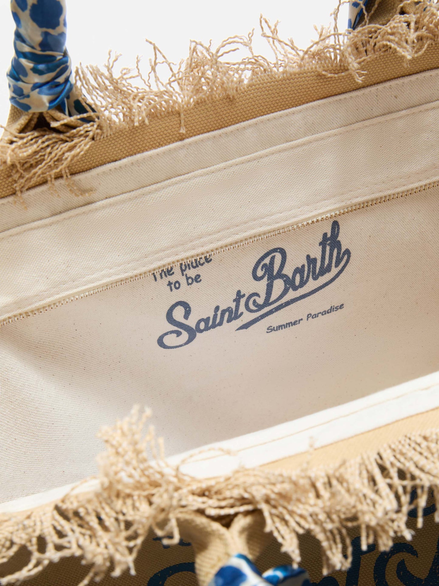 Vanity canvas safari print beige bag