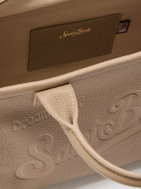 Vanity Bag Midi Shoulder Bag in hazelnut hammered leather