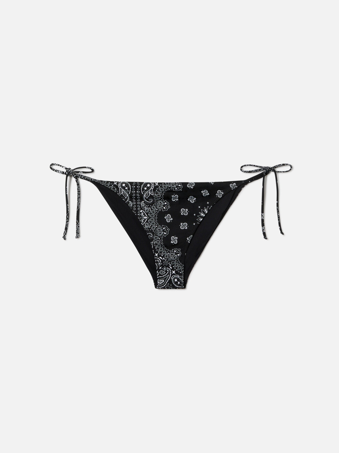 Virgo classic bikini bottoms with black bandana print