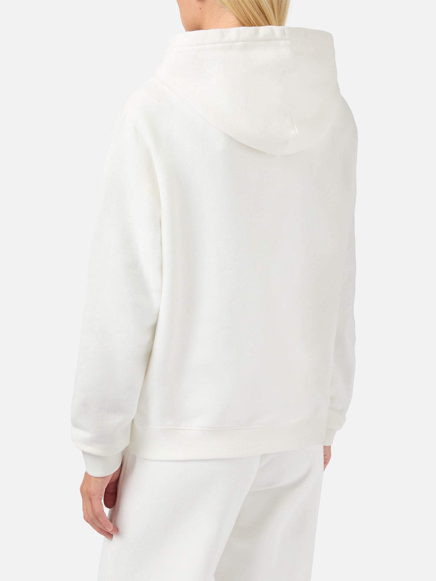 Felpa Virginia in cotone bianco con ricamo Vacanze di Natale | VACANZE DI NATALE SPECIAL EDITION