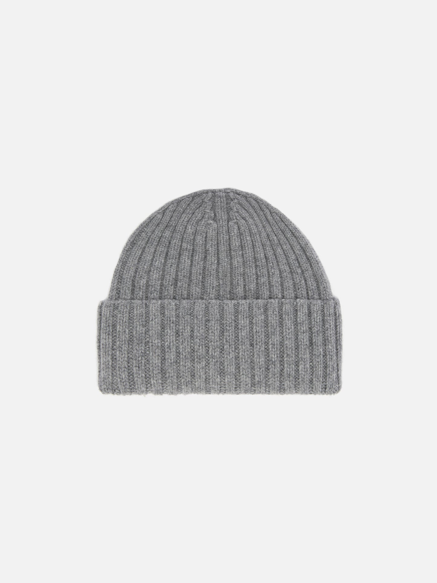 Wengen beanie in grey melange wool with St. Barth embroidery on the turn-up