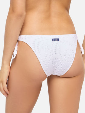 Yali schwarze klassische Badehose aus Sangallo-Spitze - Triangel-Bralette-Oberteil aus Leda Sangallo-Spitze