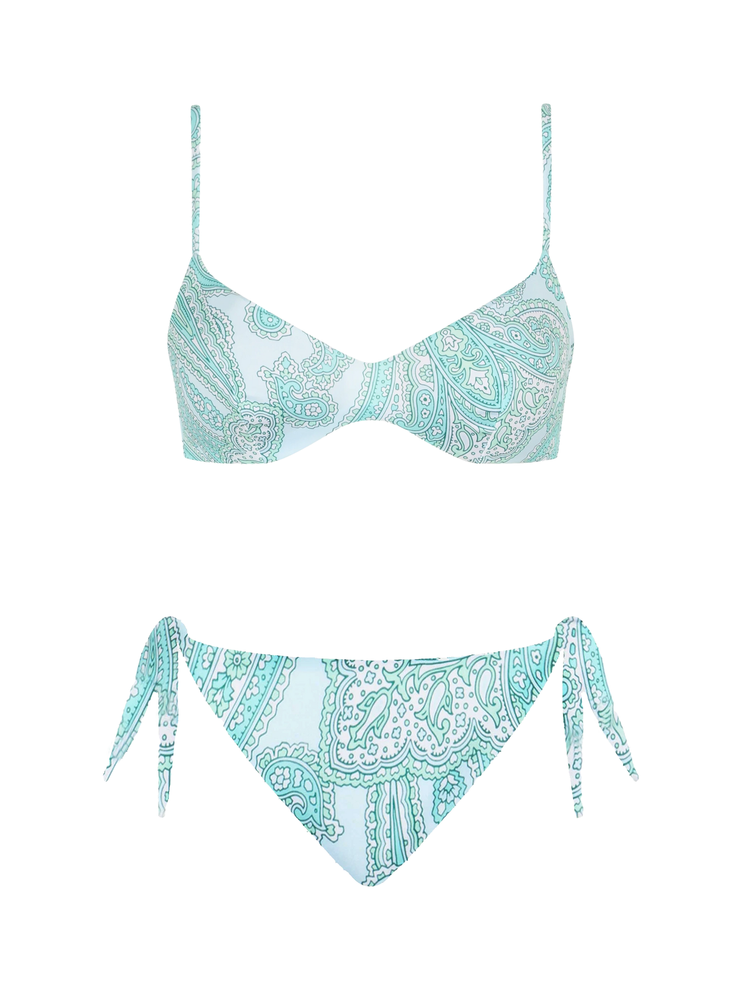 Woman paisley scoop bralette bikini May Yali
