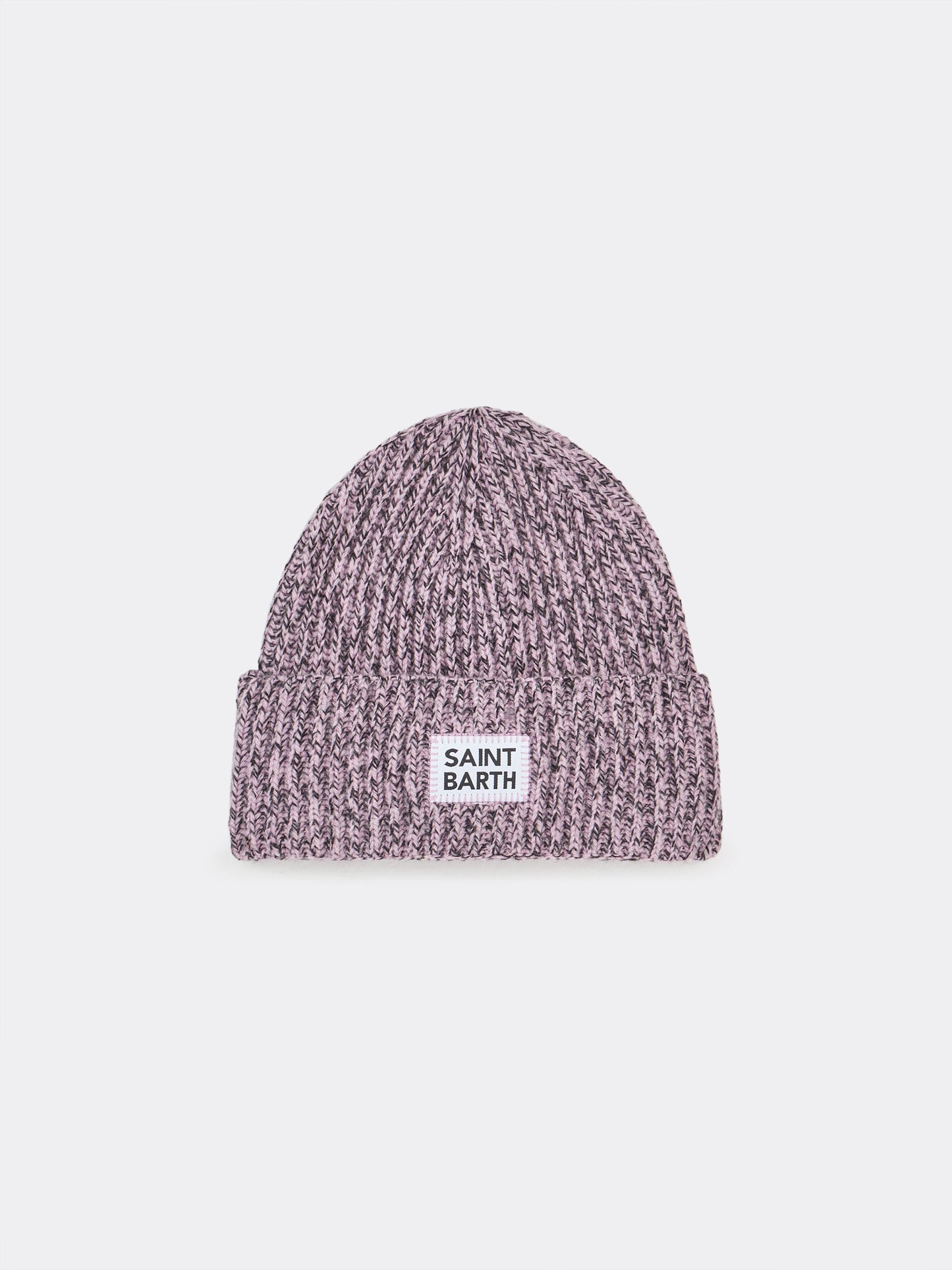 Woman white and pink mouliné beanie with Saint Barth embroidery - MC2 Saint Barth