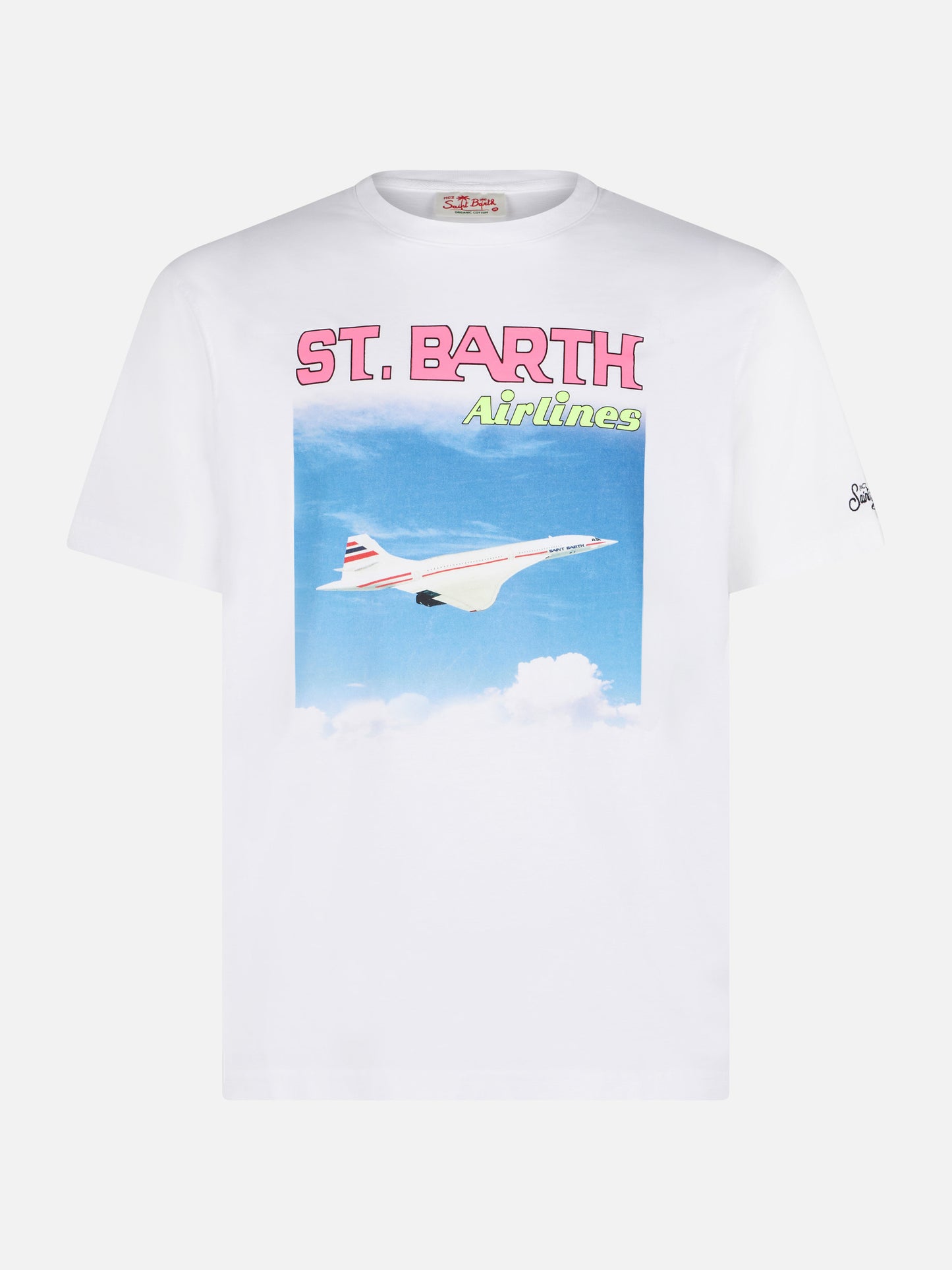 Herren-T-Shirt aus Baumwolle mit St.Barth Airlines-Aufdruck