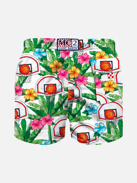 Boy swim shorts with basket print - MC2 Saint Barth
