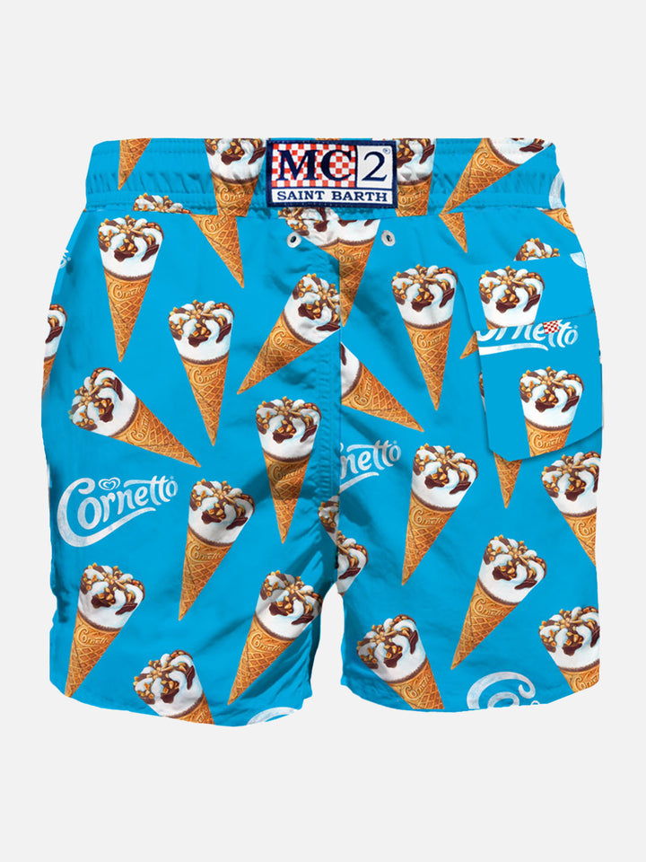 Man classic swim shorts with Algida print | ALGIDA® SPECIAL EDITION - MC2 Saint Barth