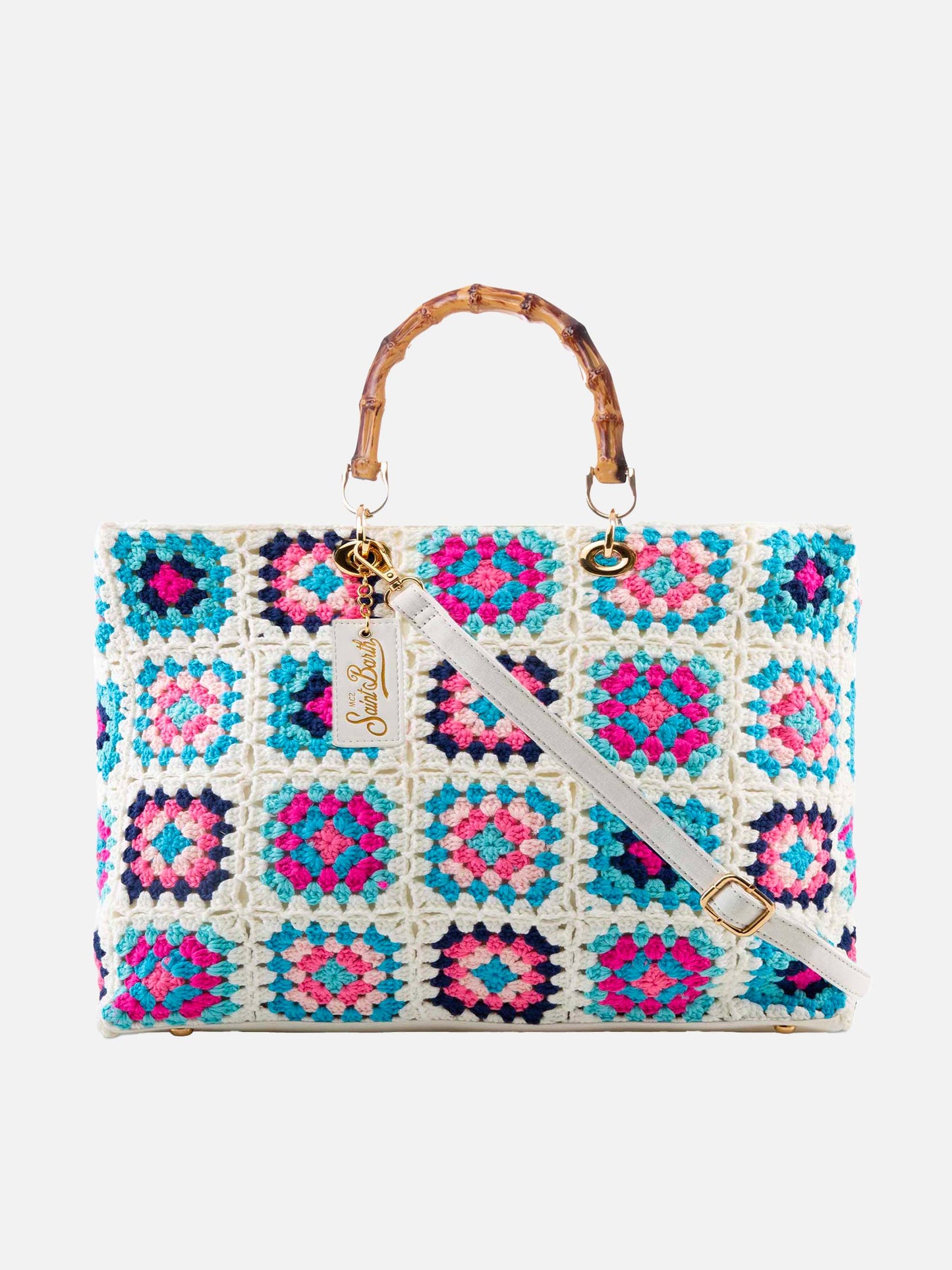 Handmade tiles crochet bag Victoria - MC2 Saint Barth