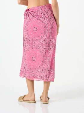 Cotton pareo with bandanna print - MC2 Saint Barth