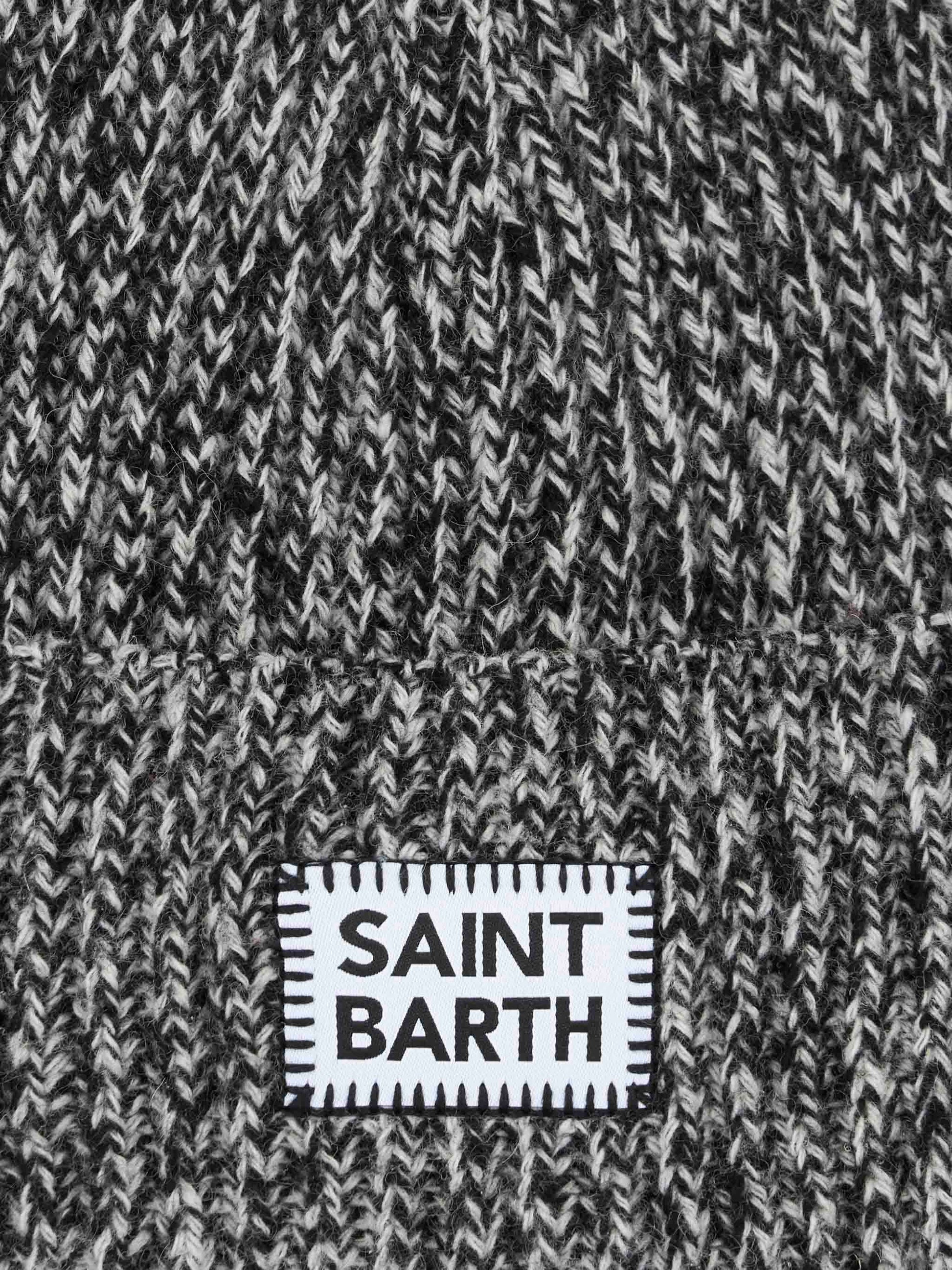 Woman white mouliné beanie with Saint Barth embroidery - MC2 Saint Barth