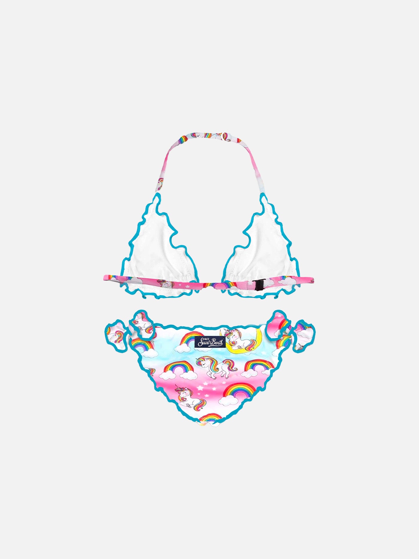 Girl triangle bikini with unicorn print - MC2 Saint Barth